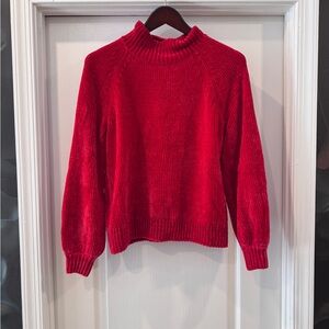LOFT Vibrant Red Cowl Neck Sweater